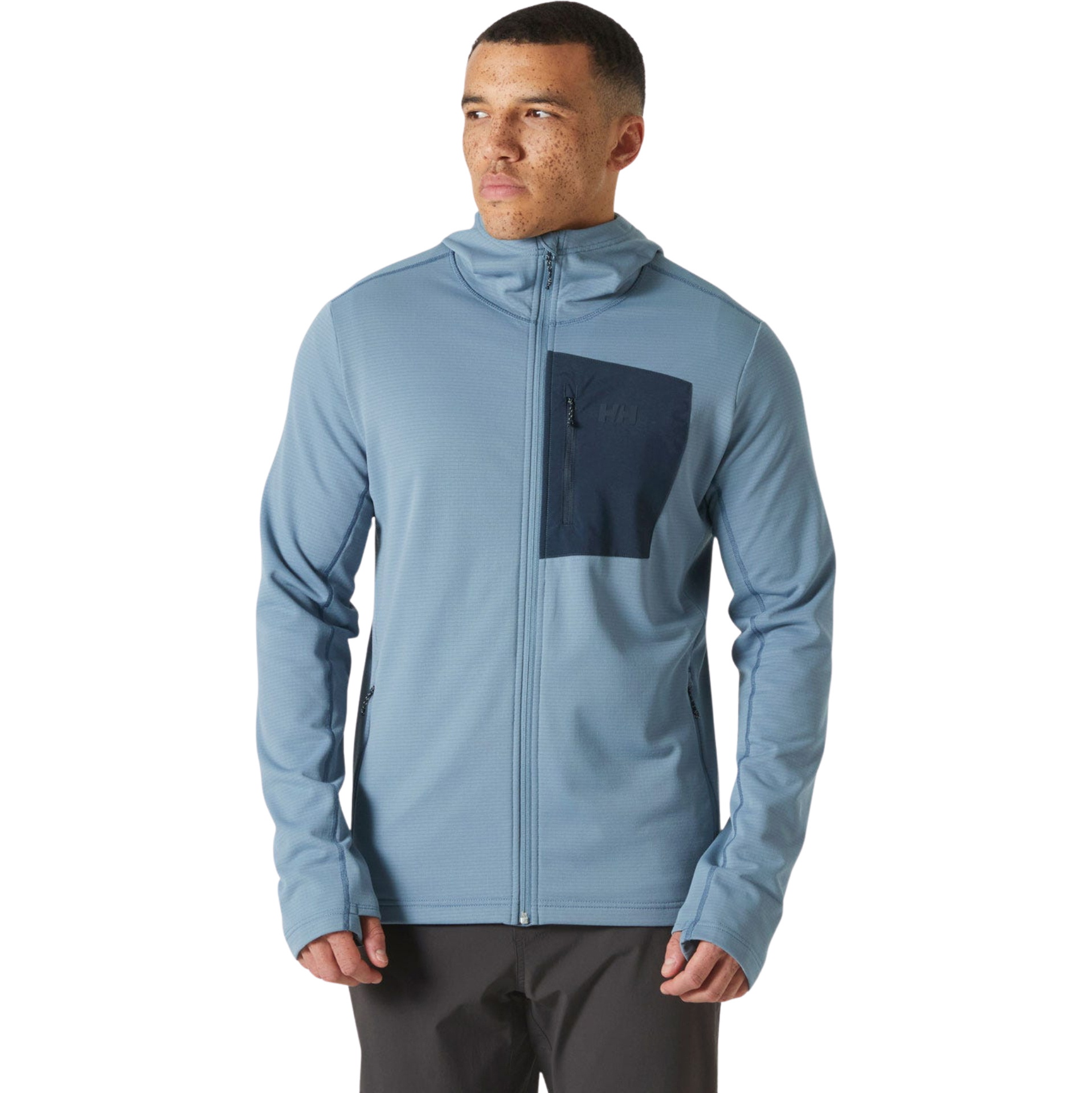 2025 Helly Hansen Mens Versalite Hooded Fleece Jacket 49547 - Washed Navy